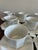 Vintage Johnson Brothers Heritage White Ironstone Cups & Saucers — Set of 10 For Sale - Image 12 of 16