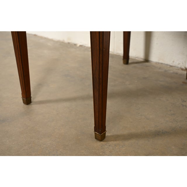 Ethan Allen Georgian Cherry Wood Drop Leaf Pembroke Side Table, Circa 1970s For Sale - Image 14 of 16