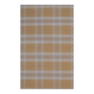 9x12 Sarrah Delicate Yellow Classic Geometric Flatweave Wool Carpet Rug For Sale