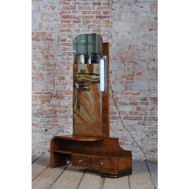 Czech Art Deco Dressing Table in Walnut Veneer, 1930s For Sale - Image 10 of 18