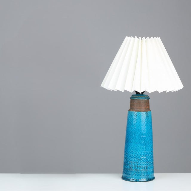 Mid-Century Modern Table Lamp in Ceramic by Nils Kähler for Kähler, Denmark, 1960 For Sale - Image 3 of 6
