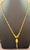 24 K Pure Gold Hand Made Yellow Gold Tube Chain Necklace, 9.7 Gm, 16 " + Pendant For Sale - Image 9 of 18