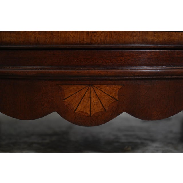 1990s Marble Top Mahogany Cabinet Door Nightstands, A Pair For Sale - Image 14 of 17