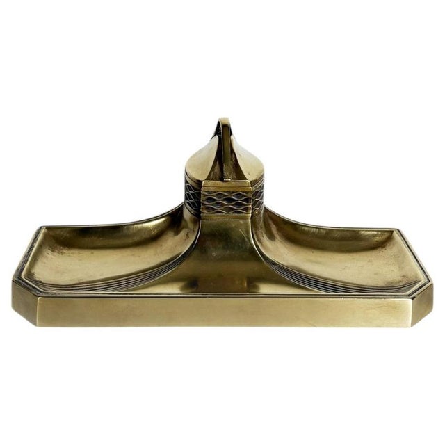 Art Nouveau Brass Inkwell, France, 1900 For Sale - Image 12 of 12