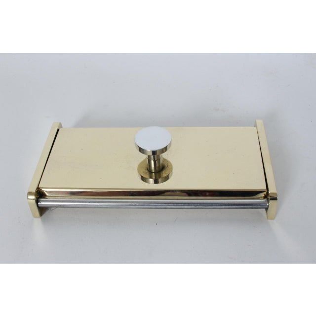 Fisher-Chrome Polished Brass and Aluminum Lidded Box, Circa 1940s For Sale - Image 12 of 12