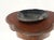 Black Petrified Wood Round Shape Solid Black Round Bowl Dish Large Plate Ashtray For Sale - Image 8 of 8