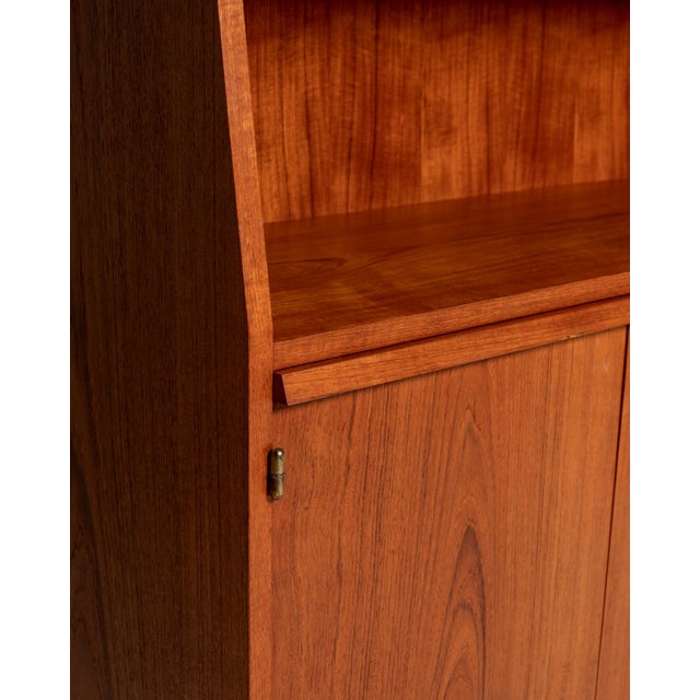 Teak Bookcase with Pull-Out Desk, Sweden, 1950s For Sale - Image 12 of 14
