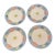 1970s Gien France "Belle Île en Mer" Seafood Plates — Hand-Painted Majolica, 11.25" - Set of Four For Sale