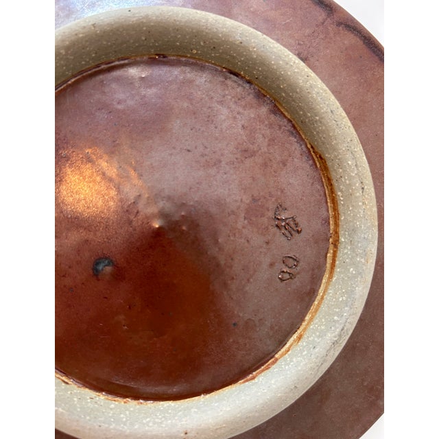 Ceramic Vintage Studio Pottery Absract Decorative Plate For Sale - Image 7 of 10