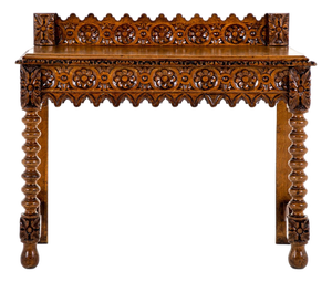 Victorian Carved Oak Hall Table