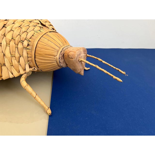 Pop Art Giant 1970s Wicker Beetle For Sale - Image 3 of 18