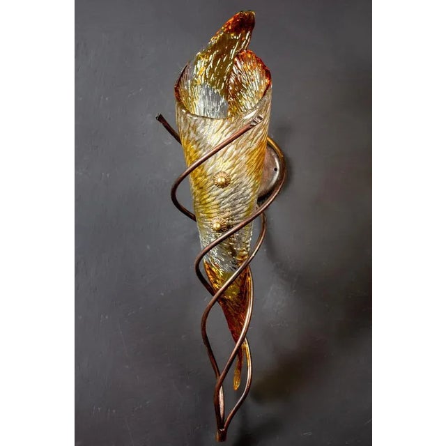 AVMazzega Murano Glass Scone or Wall Light from Mazzega, 1970 For Sale - Image 4 of 7