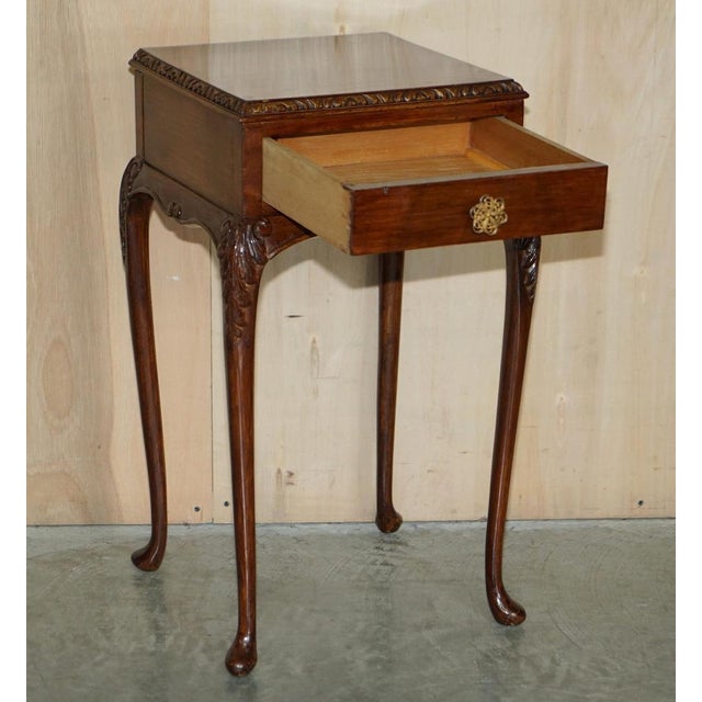 Victorian Cabriole Legged Single Drawer Tables by Charles & Ray Eames, Set of 2 For Sale - Image 16 of 18