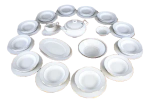 Yvonne 12-Person Dinner Service by Ćmielów, Set of 45