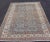 Measures: 6'10"X9'1" Antique Persian Malayer Rug With Repeating Geometric Motifs in Blue and Rust Tones 6'10"x9'1". Keivan...