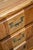 1960s Mid Century Modern Credenza Dresser Cabinet Solid Oak 3 Drawer Wood Brass Trim For Sale - Image 5 of 12