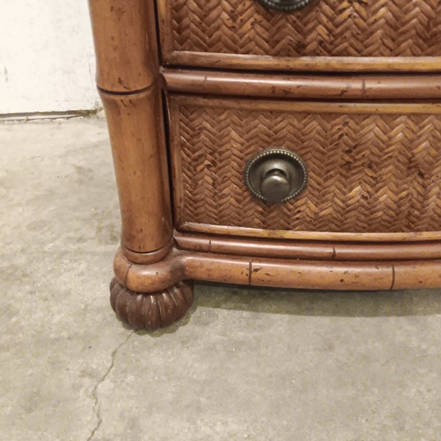 Mid 20th Century Tommy Bahama Lexington Home Bamboo and Wicker Side Table/Nightstand For Sale - Image 15 of 18