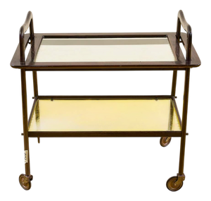 Glass Serving Bar Cart