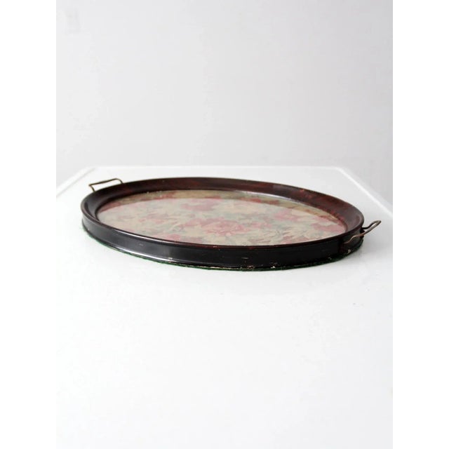 Wood Antique Serving Tray For Sale - Image 7 of 13