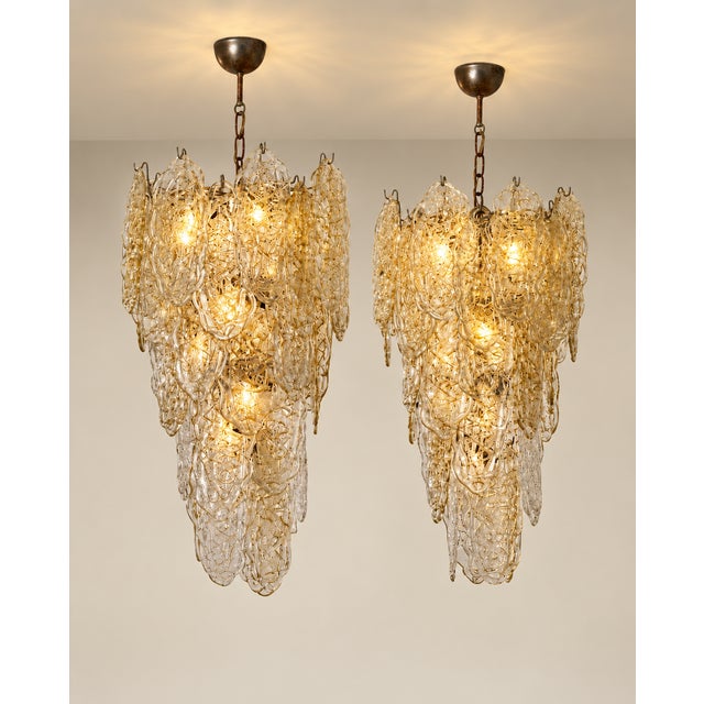 AVMazzega Chandeliers from Mazzega, 1970, Set of 2 For Sale - Image 4 of 9