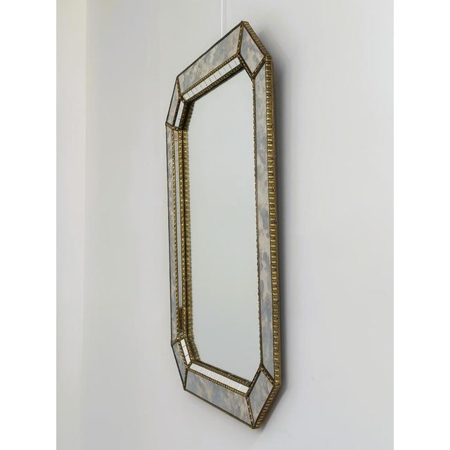 Glass Vintage Spanish Octagonal Mosaic Mirror For Sale - Image 7 of 9