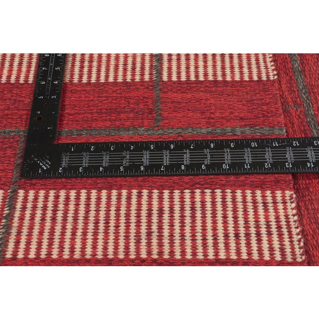 Textile Vintage Swedish Rollakan Rug, 04'07 X 06'04 For Sale - Image 7 of 10