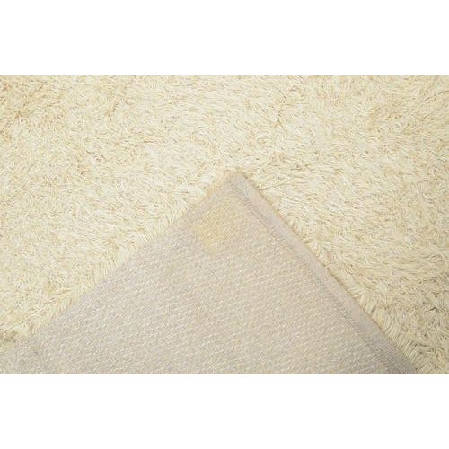 1960s Rya Rug in Natural White Wool by Blekinge Rya, Sweden, 1960s For Sale - Image 5 of 6