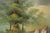 Green Bob Ross Style Original Signed Lakeside Mountain Landscape Oil Painting in Carved Wood Frame For Sale - Image 8 of 16