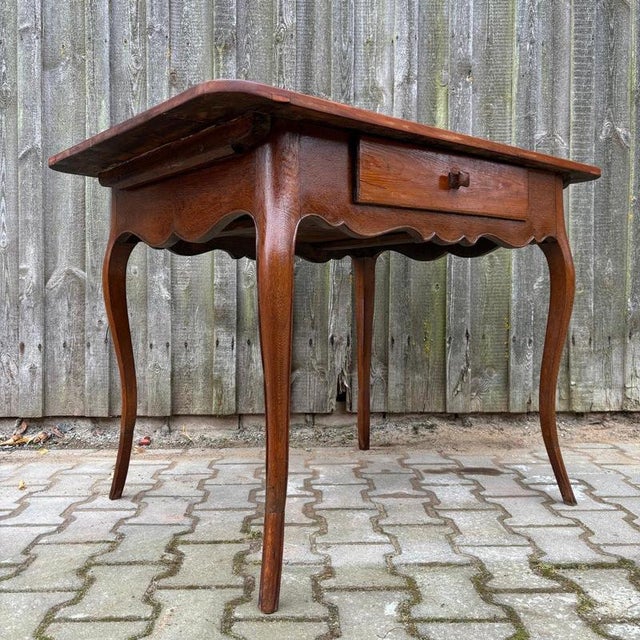 Antique Table in Cherry & Oak Wood, France For Sale - Image 10 of 16