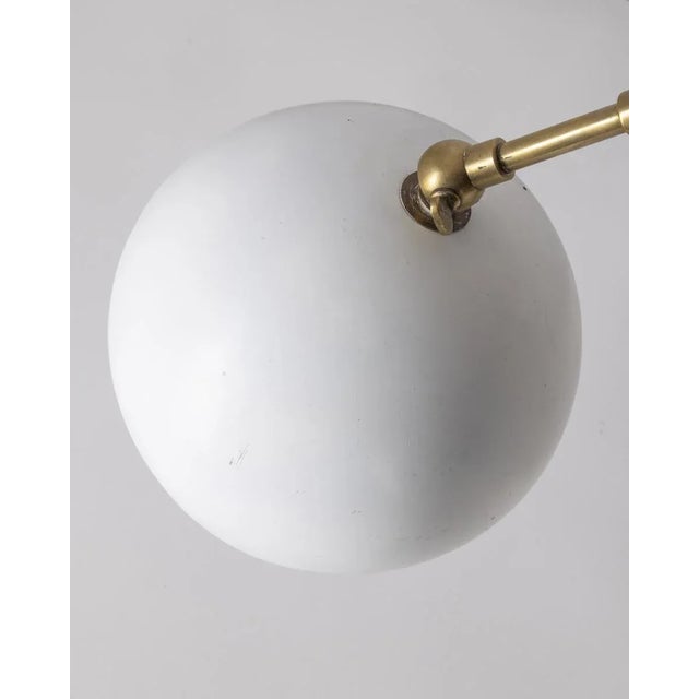 Vintage Italian Table Lamp in Brass and White Metal, 1960s For Sale - Image 4 of 11
