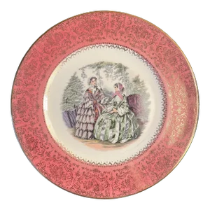 Imperial Salem China Dinner Plate With 23 Karat Gold Accents