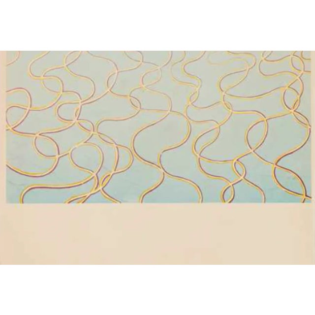 After david hockney om ch ra (british b.1937) offset lithographic poster "sunbather". Ca.1970s-1980s. Sheet 65.5 x 51cm....