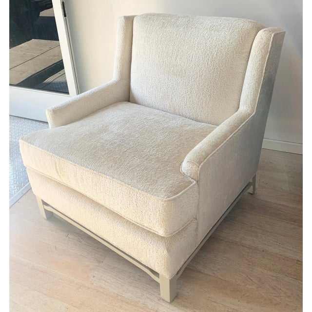 Mid-Century Modern Midcentury Chairs in Bouclé Upholstery with Lacquered Wood Frame - A Pair For Sale - Image 3 of 13