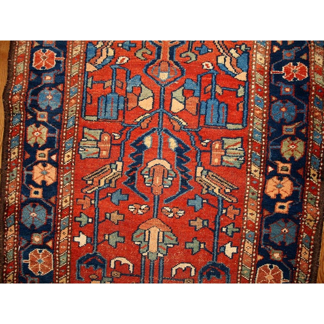 1920s 1920s, Handmade Antique Persian Lilihan Runner 3.3' X 10.2' For Sale - Image 5 of 5