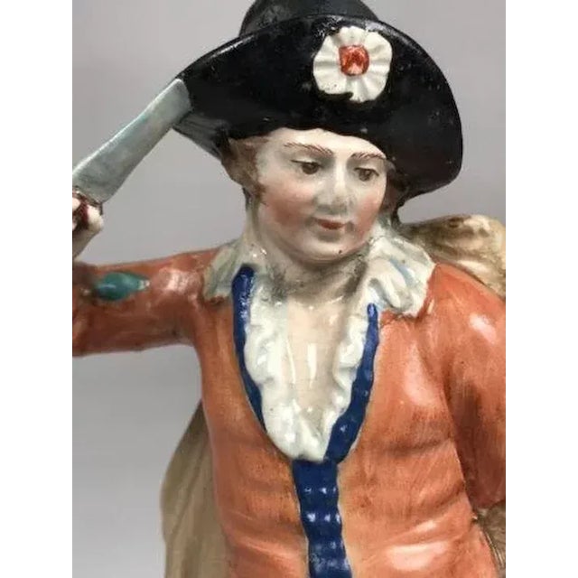 Staffordshire Early 19th Century English Staffordshire Pearlware Figure of an Actor For Sale - Image 4 of 11