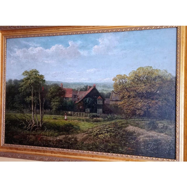 Mid 19th Century R. J. Osborn, Farm in Hampstead, 1860, Paint, Framed For Sale - Image 5 of 10