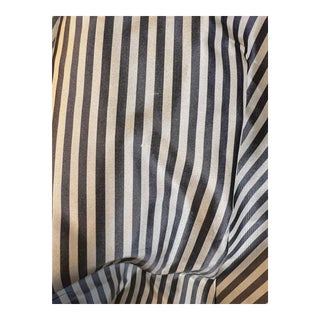 11 Yards Brunschwig and Fils Black and White Silk Stripe For Sale