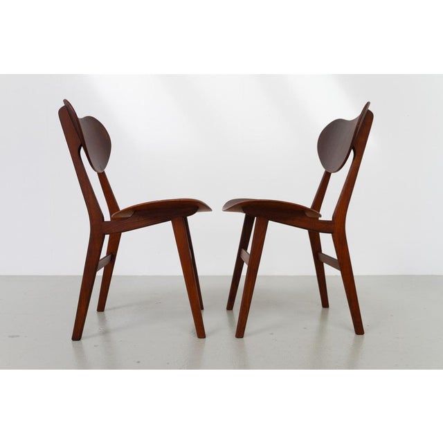 Modern Danish Oak and Teak Side Chairs, Denmark, 1960s, Set of 2 For Sale - Image 9 of 18