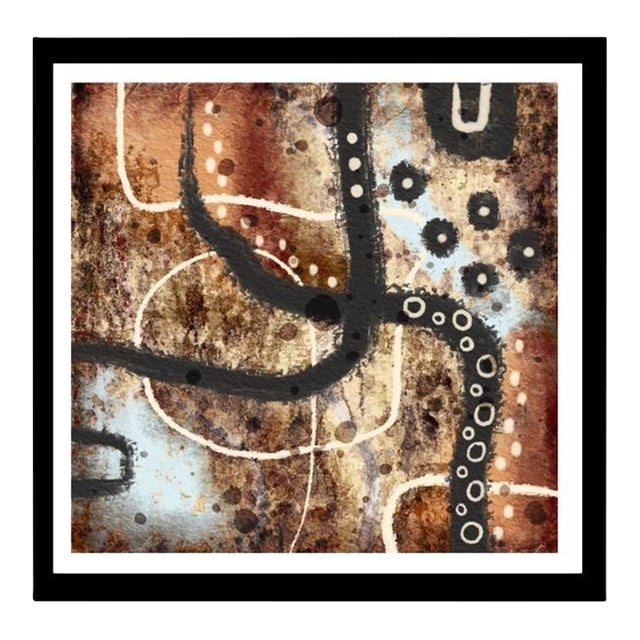 Neutral & Grungy Polyptych Grid 7 - #1 - 8x8 Abstract Painting Reproduction by Susan Olivio For Sale