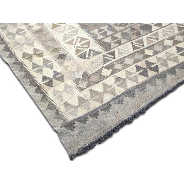 Transitional 1960s Afghan Maimana Kilim For Sale - Image 3 of 6