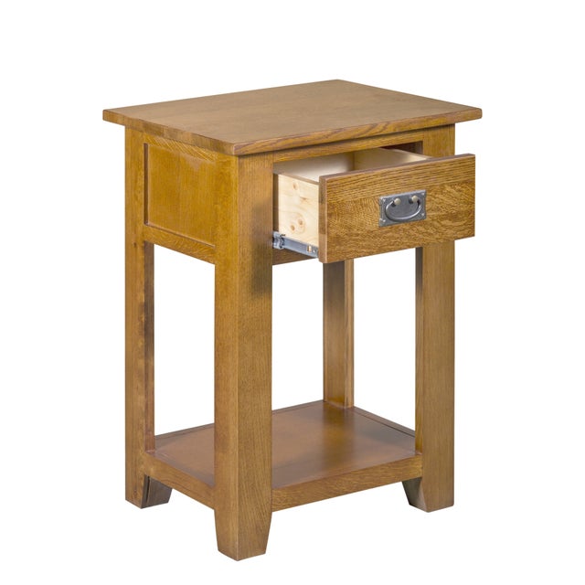 "The Mission 1-Drawer Nightstand in Michael’s Cherry is designed for both beauty and practicality. Crafted from solid wood...