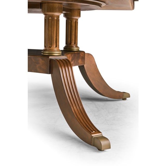 72-Inch Mahogany Pedestal Table With Self-Storing Leaf Opens to a 72 X 100 Inch Oval, an Ap Exclusive by AntiquePurveyor. For Sale - Image 13 of 18