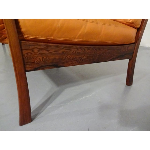 Rosewood and Leather Easy Chair, Denmark, 1960s For Sale - Image 15 of 18