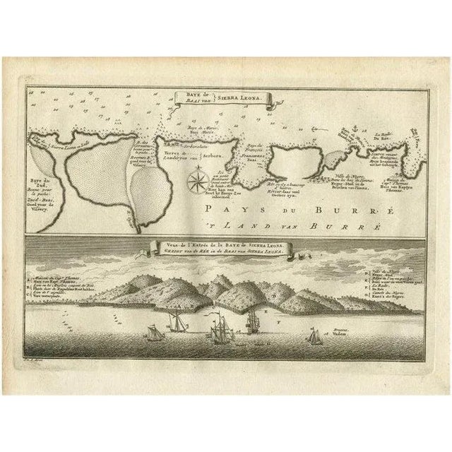 Antique Map of the Bay of Sierra Leone in Africa, 1750 For Sale - Image 5 of 5