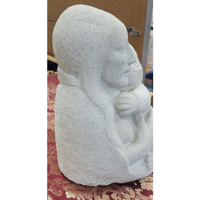 Stone 1960s Stone Sculpture of a Mother & Child For Sale - Image 7 of 14