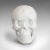 This is a vintage ornamental skull. An English, absolute white marble decorative desk or mantel ornament, dating to the...