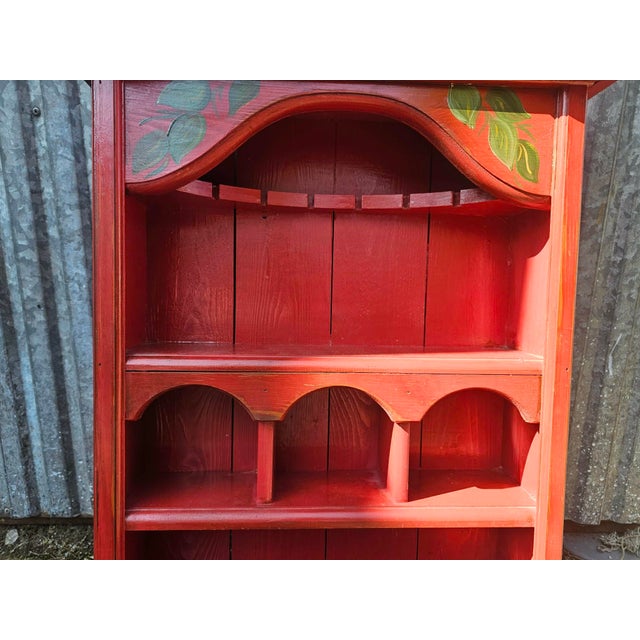 Folk Style Wooden Cabinet, 1950s-1960s For Sale - Image 3 of 10