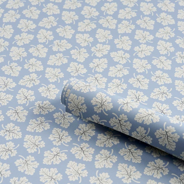 Schumacher Schumacher X Rita Konig Olive Wallpaper In Sky For Sale - Image 4 of 5