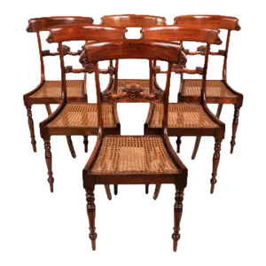 Set of Six Regency Rosewood Chairs