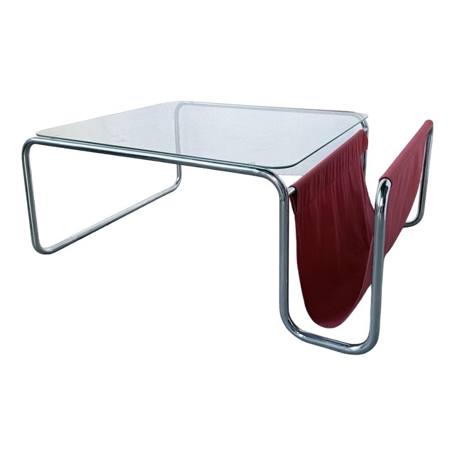 Bauhaus Modernist Tubular Coffee Table, 1970s For Sale